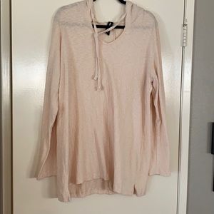 Like new Cream lightweight textured T-shirt hoodie